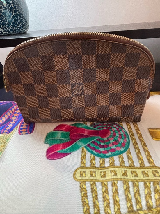 Louis Vuitton Handbags - Authentic Louis Vuitton Brown Damier Ebene Dome Pouch PM